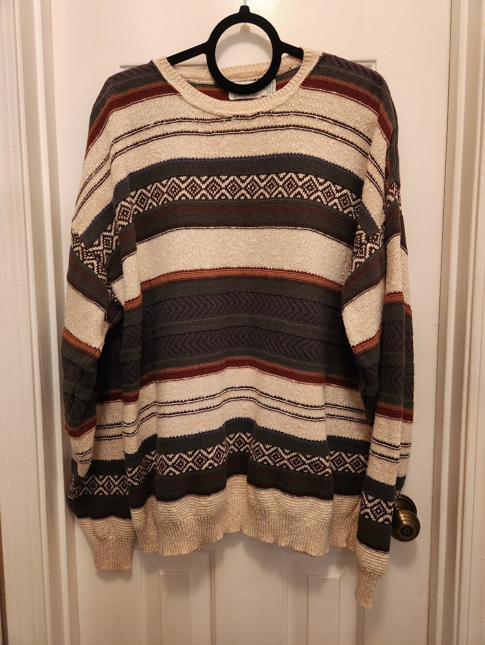 Vintage Indie Boho Grandpa Sweater - Size XL